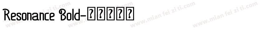 Resonance Bold字体转换